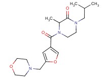 1-isobutyl-3-methyl-4-[5-(4-morpholinylmethyl)-3-furoyl]-2-piperazinone