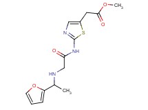 methyl {2-[({[1-(2-furyl)ethyl]amino}acetyl)amino]-1,3-thiazol-5-yl}acetate