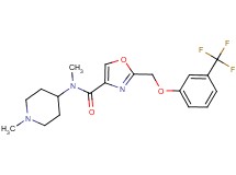 N-methyl-N-(1-methyl-4-piperidinyl)-2-{[3-(trifluoromethyl)phenoxy]methyl}-1,3-oxazole-4-carboxamide