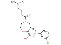 7-(3-chlorophenyl)-4-[4-(dimethylamino)butanoyl]-2,3,4,5-tetrahydro-1,4-benzoxazepin-9-ol