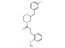 2-(3-fluorobenzyl)-4-[3-(2-methoxyphenyl)propanoyl]morpholine