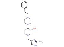 (3R*,4R*)-1-[(2-methyl-1H-imidazol-4-yl)methyl]-4-[4-(2-phenylethyl)-1-piperazinyl]-3-piperidinol
