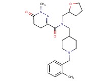 1-methyl-N-{[1-(2-methylbenzyl)-4-piperidinyl]methyl}-6-oxo-N-(tetrahydro-2-furanylmethyl)-1,4,5,6-tetrahydro-3-pyridazinecarboxamide