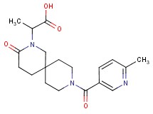 2-{9-[(6-methyl-3-pyridinyl)carbonyl]-3-oxo-2,9-diazaspiro[5.5]undec-2-yl}propanoic acid