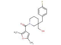 [1-(2,5-dimethyl-3-furoyl)-3-(4-fluorobenzyl)-3-piperidinyl]methanol