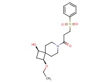 (1R*,3S*)-3-ethoxy-7-[3-(phenylsulfonyl)propanoyl]-7-azaspiro[3.5]nonan-1-ol