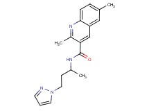 2,6-dimethyl-N-[1-methyl-3-(1H-pyrazol-1-yl)propyl]quinoline-3-carboxamide