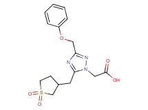 [5-[(1,1-dioxidotetrahydro-3-thienyl)methyl]-3-(phenoxymethyl)-1H-1,2,4-triazol-1-yl]acetic acid