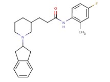 3-[1-(2,3-dihydro-1H-inden-2-yl)-3-piperidinyl]-N-(4-fluoro-2-methylphenyl)propanamide