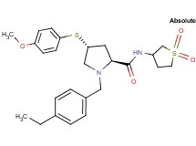(4R)-N-(1,1-dioxidotetrahydro-3-thienyl)-1-(4-ethylbenzyl)-4-[(4-methoxyphenyl)thio]-L-prolinamide