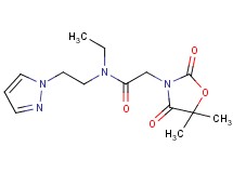 2-(5,5-dimethyl-2,4-dioxo-1,3-oxazolidin-3-yl)-N-ethyl-N-[2-(1H-pyrazol-1-yl)ethyl]acetamide