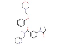 N-{3-[2-(4-morpholinyl)ethoxy]benzyl}-3-(2-oxo-1-pyrrolidinyl)-N-(2-pyridinylmethyl)benzamide