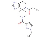 1'-[(1-ethyl-1H-pyrazol-3-yl)carbonyl]-5-propionyl-1,5,6,7-tetrahydrospiro[imidazo[4,5-c]pyridine-4,4'-piperidine]