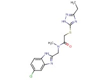 N-[(5-chloro-1H-benzimidazol-2-yl)methyl]-2-[(3-ethyl-1H-1,2,4-triazol-5-yl)thio]-N-methylacetamide