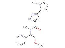 N-[2-methoxy-1-(2-pyridinyl)ethyl]-N-methyl-3-(1-methyl-1H-pyrrol-2-yl)-1H-pyrazole-5-carboxamide