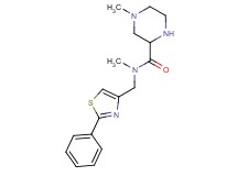 N,4-dimethyl-N-[(2-phenyl-1,3-thiazol-4-yl)methyl]-2-piperazinecarboxamide trifluoroacetate