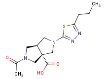 (3aS*,6aS*)-2-acetyl-5-(5-propyl-1,3,4-thiadiazol-2-yl)hexahydropyrrolo[3,4-c]pyrrole-3a(1H)-carboxylic acid
