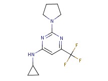 N-cyclopropyl-2-pyrrolidin-1-yl-6-(trifluoromethyl)pyrimidin-4-amine
