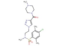 4-chloro-N,2,5-trimethyl-N-(2-{4-[(4-methyl-1-piperazinyl)carbonyl]-1H-1,2,3-triazol-1-yl}ethyl)benzenesulfonamide