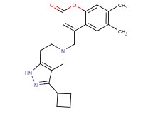 4-[(3-cyclobutyl-1,4,6,7-tetrahydro-5H-pyrazolo[4,3-c]pyridin-5-yl)methyl]-6,7-dimethyl-2H-chromen-2-one