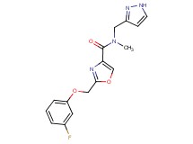 2-[(3-fluorophenoxy)methyl]-N-methyl-N-(1H-pyrazol-3-ylmethyl)-1,3-oxazole-4-carboxamide