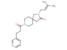 2-(3-methyl-2-buten-1-yl)-8-[3-(3-pyridinyl)propanoyl]-2,8-diazaspiro[4.5]decan-3-one