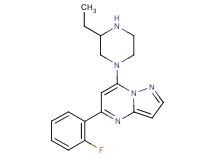 7-(3-ethyl-1-piperazinyl)-5-(2-fluorophenyl)pyrazolo[1,5-a]pyrimidine