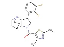 (2R*,3R*,6R*)-3-(2,3-difluorophenyl)-5-[(2,4-dimethyl-1,3-thiazol-5-yl)carbonyl]-1,5-diazatricyclo[5.2.2.0~2,6~]undecane