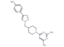 4-methyl-6-(4-{[4-(4-methylphenyl)-1H-1,2,3-triazol-1-yl]methyl}piperidin-1-yl)pyrimidin-2-amine