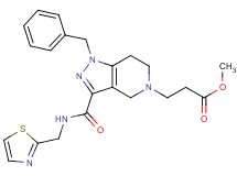 methyl 3-(1-benzyl-3-{[(1,3-thiazol-2-ylmethyl)amino]carbonyl}-1,4,6,7-tetrahydro-5H-pyrazolo[4,3-c]pyridin-5-yl)propanoate