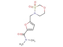 5-[(3,3-dioxido-1,3,4-oxathiazinan-4-yl)methyl]-N,N-dimethyl-2-furamide
