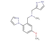 1-[5-methoxy-2-(1H-pyrazol-1-yl)phenyl]-N-methyl-N-(1H-pyrazol-3-ylmethyl)methanamine