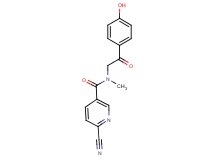 6-cyano-N-[2-(4-hydroxyphenyl)-2-oxoethyl]-N-methylnicotinamide