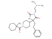 3-[2-(dimethylamino)ethyl]-5-{1-[(1-methylcyclohexyl)carbonyl]-4-piperidinyl}-5-(2-phenylethyl)-2,4-imidazolidinedione