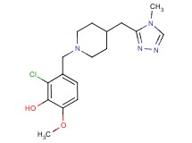 2-chloro-6-methoxy-3-({4-[(4-methyl-4H-1,2,4-triazol-3-yl)methyl]piperidin-1-yl}methyl)phenol