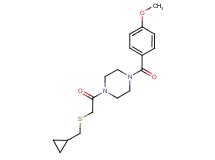1-{[(cyclopropylmethyl)thio]acetyl}-4-(4-methoxybenzoyl)piperazine