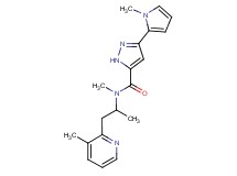 N-methyl-N-[1-methyl-2-(3-methyl-2-pyridinyl)ethyl]-3-(1-methyl-1H-pyrrol-2-yl)-1H-pyrazole-5-carboxamide