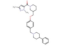 1-[(1,3-dimethyl-1H-pyrazol-5-yl)carbonyl]-3-({4-[(4-phenyl-1-piperidinyl)methyl]phenoxy}methyl)piperidine