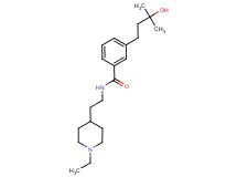N-[2-(1-ethyl-4-piperidinyl)ethyl]-3-(3-hydroxy-3-methylbutyl)benzamide