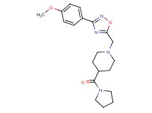 1-{[3-(4-methoxyphenyl)-1,2,4-oxadiazol-5-yl]methyl}-4-(1-pyrrolidinylcarbonyl)piperidine