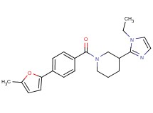 3-(1-ethyl-1H-imidazol-2-yl)-1-[4-(5-methyl-2-furyl)benzoyl]piperidine