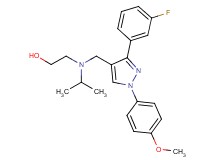 2-[{[3-(3-fluorophenyl)-1-(4-methoxyphenyl)-1H-pyrazol-4-yl]methyl}(isopropyl)amino]ethanol