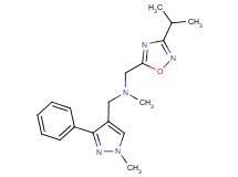 1-(3-isopropyl-1,2,4-oxadiazol-5-yl)-N-methyl-N-[(1-methyl-3-phenyl-1H-pyrazol-4-yl)methyl]methanamine
