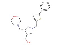 {(3R*,4R*)-4-(morpholin-4-ylmethyl)-1-[(5-phenyl-2-thienyl)methyl]pyrrolidin-3-yl}methanol