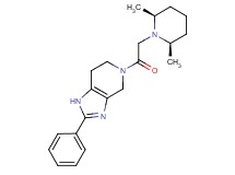 5-{[(2R*,6S*)-2,6-dimethylpiperidin-1-yl]acetyl}-2-phenyl-4,5,6,7-tetrahydro-1H-imidazo[4,5-c]pyridine