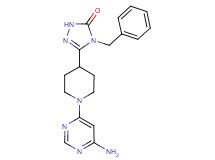 5-[1-(6-amino-4-pyrimidinyl)-4-piperidinyl]-4-benzyl-2,4-dihydro-3H-1,2,4-triazol-3-one