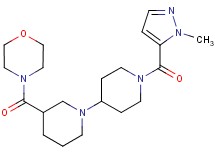 1'-[(1-methyl-1H-pyrazol-5-yl)carbonyl]-3-(morpholin-4-ylcarbonyl)-1,4'-bipiperidine