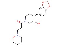 (3S*,4S*)-4-(1,3-benzodioxol-5-yl)-1-[3-(1,2-oxazinan-2-yl)propanoyl]piperidin-3-ol