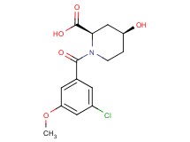 (2R*,4S*)-1-(3-chloro-5-methoxybenzoyl)-4-hydroxypiperidine-2-carboxylic acid