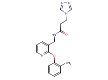 N-{[2-(2-methylphenoxy)pyridin-3-yl]methyl}-3-(4H-1,2,4-triazol-4-yl)propanamide